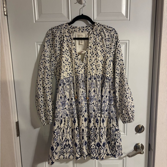Jessica Simpson Dresses & Skirts - Jessica Simpson Blue and White Patterned Tunic